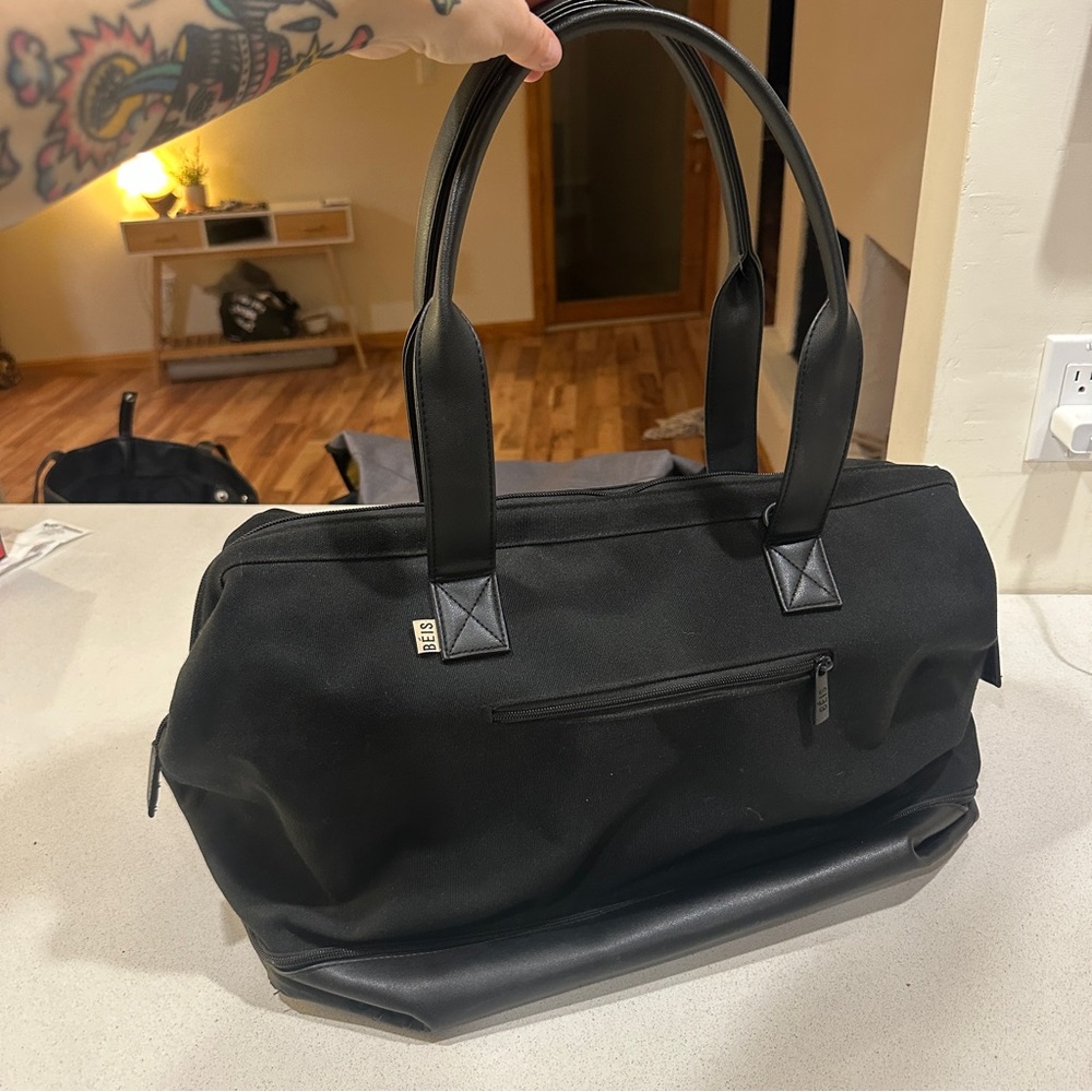 BEIS Black Weekender Bag